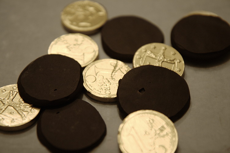 Sous-Chocolats avec monnaie en chocolat